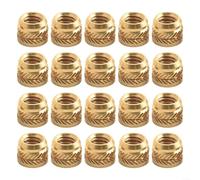 Brass 1/4-20 Heat Set Inserts Pack of 20 for Integrating Standard Threads into 3D Printed Components