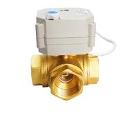 Brass 1'' DN25 3 Way T Bore L Bore Motor Ball Valve Metal Gears DC12V DC24V 2/3/5/7 Wires Valve IP67(NPT Thread_12V_CR301)