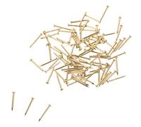 Brass 100 Pcs Round Head Nails 1.2x15mm for Furniture DIY