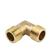 Brass 16.5mm Male to Male 90 Degree Elbow Fitting for Air Compressor, Quick Connect Check Valve Coupler for Oil-Free Tools