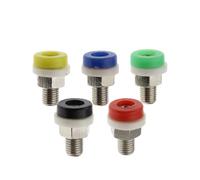 Brass 2MM Banana Socket Jack For Banana Plug Test Connector Insulated Socket Small Terminal Pure Copper Red Black Blue(Each color,10PCS)