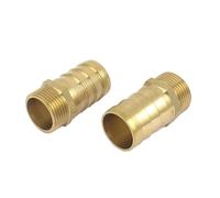 Sourcingmap 3/4BSP Male Thread to 25mm Hose Barb Straight Adapter Coupler 2PCS