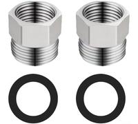 Brass 3/8 inch female to 1/2 inch male For pipe fitting connector for reliable plumbing connections in residential and commercial applications (2pcs)