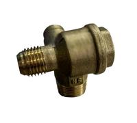 Brass 3-Port Air Compressor Check Valve with 16mm/14mm/7mm Male Thread Connector for Pneumatic Tank Piston - 90° Angle High-Pressure Reliable Replacement