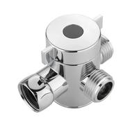 Brass 3-Way G1/2 Shower Diverter Valve Water Separator Shower Tee Adapter Adjustable Faucet Switcher Bathroom Replacement Part(3 Way Diverter-A)
