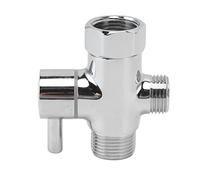 Brass 3 Way Shower Arm Diverter Valve 3 Way Water Valve Water Separator Shower Tee Adapter with 7/8 Inch Water Outlet 1/2 Inch Water Inlet