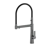 Brass 3-Way Swivel Kitchen Mixer Tap, Triple Outlet (Grey) | Grey or multi finish, triple outlet, swivel spout, ceramic disc cartridge, honeycomb aerator, easy DIY install
