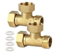 Brass 3-Way T Fitting for Air Conditioning Use with Streamlined Installation and Functional Reliability