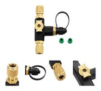Brass 3-Way Valve 1/4 for SAE Manual Vacuum Gauge Control Brass | Intuitive rotary knob, clear on/off status, easy handling, precise control, streamlined operation