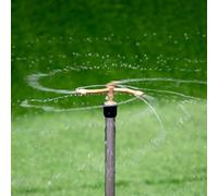 Brass 360-degree Rotating Sprinkler for Garden Lawn Agriculture Irrigation - 2/3/4-arm Adjustable Spray Nozzle Having 1/2 Male Thread 7 Through 11 M Radius 150-560 L/h Flow(Three Fork)