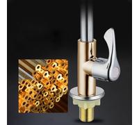 Brass 360° Rotation Kitchen Sink Faucet Single Lever Cold Water Tap with Energy-Saving Bubbler for Double Bowl Sinks
