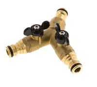 Brass 3x Garden Hose Plug Ball Valve