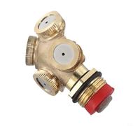 Brass 4 Hole Spray Nozzle 1/2 Inch NPT with Filter for Landscape Irrigation Cooling Water Mist Air Purification Use (1pcs)