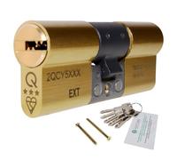 Brass, 40/40 (80mm) greenteQ Orion TS007 3-Star Anti-Snap Euro Cylinder Lock Door Barrel