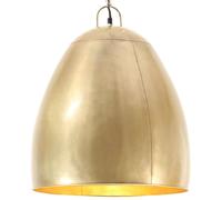vidaXL Industrial Hanging Lamp 25 W Brass Round 42 cm E27, Gold