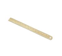 Brass 6 Inch / 15cm Ruler | 1mm Thick | Dual Inch & Centimetre Scales | Precision Measuring Tool with Hanging Hole | for Office, Home, College, DIY, Craft, Engineering & Architecture