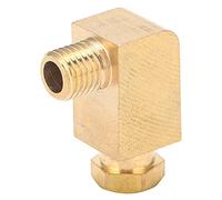 Brass 90 Degree Elbow Compression Tube Fitting Connector Adapter for Oil Lubrication System PL408 - Compatible with 4mm OD Tube and M8 x 1 Thread for Nylon Copper or Aluminum (PL608)