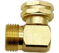 Brass 90 Degree Elbow Joint 3/4 Inch GHT Rotating Connector, 360 Swivel Fitting for Garden Hose Car Washing Pressure Washer Cleaning, For long-lasting Metal Adapter