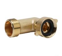 Brass 90-Degree RV Water Hose Elbow Fitting for Camco, Travel Trailer, and Camper Accessories - Prevents Crimping & Strain on Intake Hoses