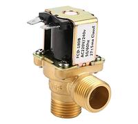 Brass AC220V G1/2 Normal Closed Pilot Operated Water Inlet Electric Solenoid Valve Durable Solenoid Valve for Water Supply Systems Brass Body 20mm Thread Size