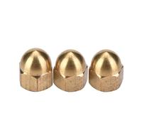 Brass Acorn Nut Cap Hex Decorative Dome Head Cover Semicircle(M3)
