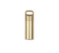 Brass Acorn Small Medicine Bottle,Travel Pill Case,Portable Capsules Organizer,Granule Storage Box,Tubes Shape Medicine Tablet Container(A1-S)