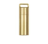 Brass Acorn Small Medicine Bottle,Travel Pill Case,Portable Capsules Organizer,Granule Storage Box,Tubes Shape Medicine Tablet Container(A3-L)