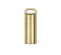 Brass Acorn Small Medicine Bottle,Travel Pill Case,Portable Capsules Organizer,Granule Storage Box,Tubes Shape Medicine Tablet Container(A2-M)