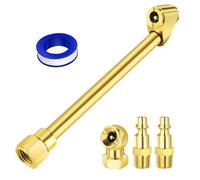 Brass Adapter - 2 Way Connection Chuck Set | Thread Nozzle Push On,Tire Connector For Car,Bike Tire Chuck Connector For Pressure Gauges And Inflators