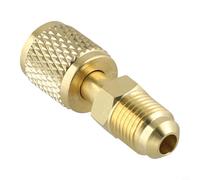 Brass Adapter Male 5/16 X Female 1/4 SAE for Air Conditioning Refrigeration Systems Compatible with R32 R410A R22, for HVAC Fitting for Safe V