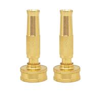 Brass Adjustable Garden Hose Nozzle with 4-Spray Settings, Leak-Proof O-Ring Seals, for Standard Hoses, Ideal for Gardening and Car Washing