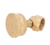 Brass Adjustable Nozzle with Four Flow-Controlled Holes and For M14x1.5 Internal Thread for Integration into Standard Spray Fitting Assemblies (Curved)
