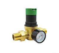 Brass Adjustable Pressure Reducing Valve, Water Pressure Stabilizer, With A Built-in Filter Gauge Meter, For Municipal Water Supply And Well Water(3/4)