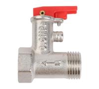 Brass Adjustable Safety Relief Valve 1/2 Inch for Boiler Water Heater, Max 100C Overpressure Protection, DN15 Threaded Pressure Release