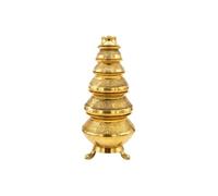 Brass Agarbatti Incense Stick Holder Stand 16.5cm Traditional Indian Pooja Mandir Home Temple Decorative Ash Catcher for Prayer Room Meditation Spiritual Rituals Diwali Gift Durable Solid Brass Finish