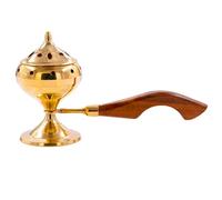 Brass Agarbatti Stand Incense Stick Holder Dice/Pasa Design Shape with Round Edges for Home Purifying Pooja Prayer Home Temple Mandir Office and Gifting (Brass Hand Loban)