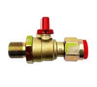 Brass Air Brake Shut-off Valve 10.3 Bar Brass Leak-Proof Rust-Proof | Motor Vehicle Compressed Air Brake Shut-off Valve Assembly for Truck Car Vehicle Garage Workshop Autob