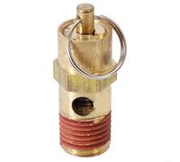 Brass Air Compressor Safety Relief Valve 1/4 Inch Npt Threaded Tank Pressure Release Vent For Pneumatic Tools And Machinery Up To 270 Psi Max Temperature 250 F Yellow Finish Single Pack Unit(200PSI)