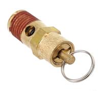 Brass Air Compressor Safety Relief Valve 1/4 Inch Npt Threaded Tank Pressure Release Vent For Pneumatic Tools And Machinery Up To 270 Psi Max Temperature 250 F Yellow Finish Single Pack Unit(135PSI)