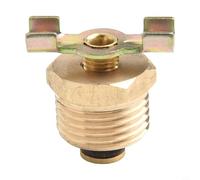 Brass Air Compressor Tank Port Fitting with for NPT 1/4 Inch, 3/8 Inch, 1/2 Inch Drain Valve for Piston Compressor, Solid Brass Construction(A)