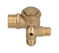 Brass Air Compressor Valve Replacement, 4 Way Double Pipe Check Valve Accessory - Resistant, Easy Installation, Durable Air Flow Control (10 * 14 * 14 * 20.5mm)