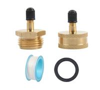 Brass Air Connection Fitting for Garden Hose, 2 piece Set with | Brass Water Pipe Blow Out Plugs Suitable for Winterizing and Drainage in Campers and Gardens, Cold Weather