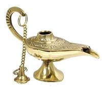 Brass Aladdin Genie Lamps Incense Burners Very Beautiful Craft (6.5 Inch)