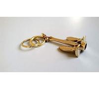 Brass Anchor Keychains Nautical vintage ship anchor with handcuff key ring A
