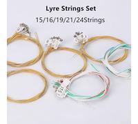 Brass and Nylon Lyre String Kit for 15 String to 24 String Harp Style Lyres Optimized for Tone and Durability (21 Brass Strings)