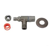 Brass Angle Shut-Off Valve for Washing Machine, Wall-Mounted Quick-Release Water Stop Valve with G1/2 and G3/4 Threaded Inlet, Kitchen & Bathroom Use(Gray)