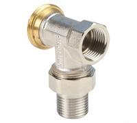Brass Angle-Type Thermostatic Regulating Valve DN15 or DN20 Without Thermostatic Head for Vertical Installation (DN15)