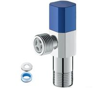 Brass Angle Valve, 1/2-Inch Triple-Port Hot and Cold Water Inlet/Outlet for Water Heaters, Anti-Backflow Disc Design, Heavy-Duty Annealed Construction(AF)