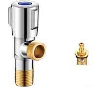 Brass Angle Valve, 1/2-Inch Triple-Port Hot and Cold Water Inlet/Outlet for Water Heaters, Anti-Backflow Disc Design, Heavy-Duty Annealed Construction(AC)