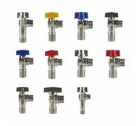 Brass Angle Valve Gun Gray Hot and Cold Water Toilet Water Valve(3I4 Blue)